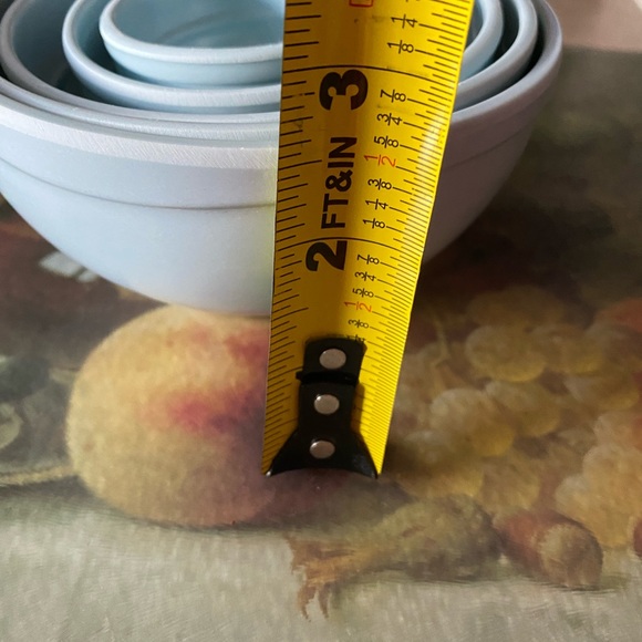 Vintage Melmac Blue 5 Piece Nesting Measuring Cups - Bowls Set - Picture 4 of 5
